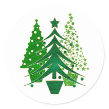 Árvores de Natal Simuladas em Verde com Folha de O