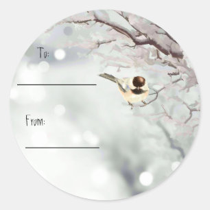 Adesivo Árvores de Neve em Frango de Natal