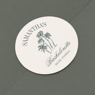 Adesivo Árvores de Palma do Logotipo da Bachelorette de Pr