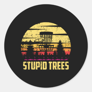 Adesivo Árvores Estúpidas Disco Golf Frisbee Golf Humor