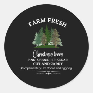 Adesivo Árvores fazendas E Spruce Fir Ceder