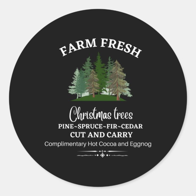 Adesivo Árvores fazendas E Spruce Fir Ceder (Frente)