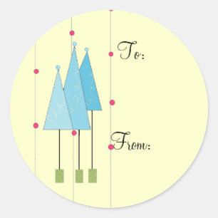 Adesivo Árvores Whimsical Azuis