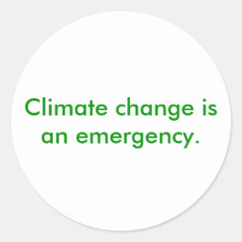 Adesivo As alterações climáticas são uma emergência