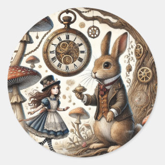 Adesivo As aventuras de Alice no País das Maravilhas Coelh