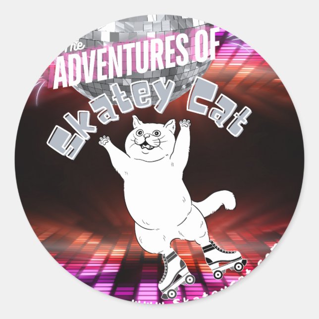 Adesivo As Aventuras do Skatey Cat Sticker (Frente)