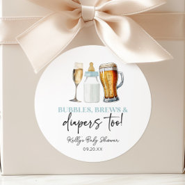 Adesivo As bolhas também quebram e Fraldas! Chá de fraldas