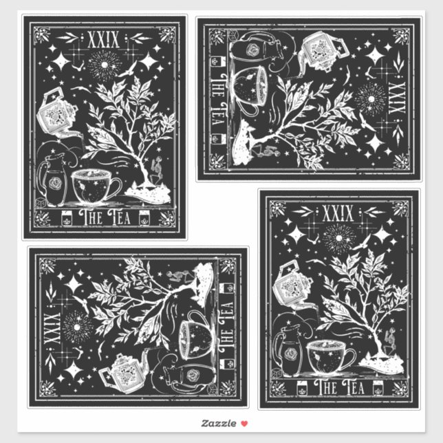 Adesivo As Cartas de Tarot do Chá (Folha)