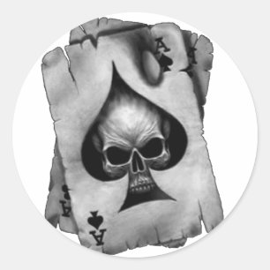 Adesivo ás de crânios