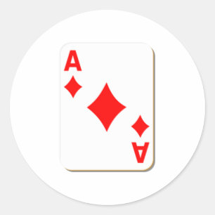 Adesivo Ás do cartão de jogo dos diamantes
