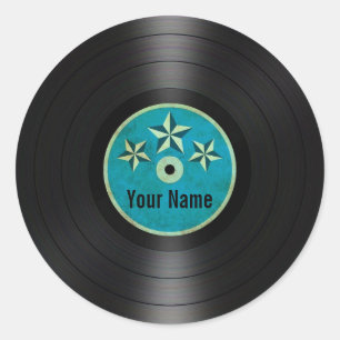 Adesivo As estrelas azuis personalizaram o álbum gravado