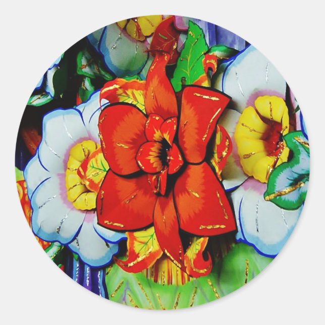 Adesivo As Flores Ficam Brilhantes e Bonitas! (Frente)