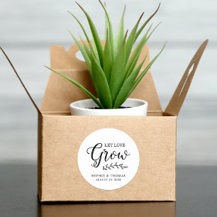 Adesivo As folhas que Wedding deixaram o amor crescem