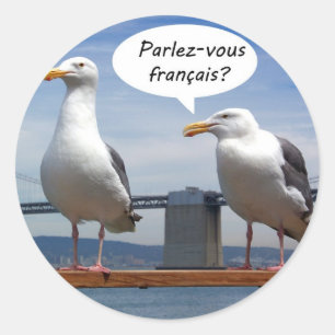 Adesivo As gaivotas falam o francês