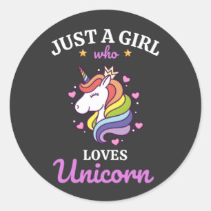 Adesivo As garotas adoram o Unicorn Fan Club