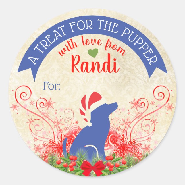 Adesivo As guloseimas de comida de Natal personalizadas pa (Frente)