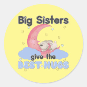 Adesivo As Irmãs Grandes Dão Os Melhores Abraços - Moon Bu