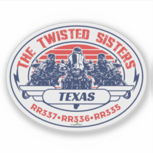 Adesivo As Irmãs Torcidas Texas EUA Motocicleta 01