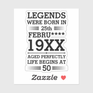 Adesivo As Legendas Personalizadas Eram Nasceres no Mês do