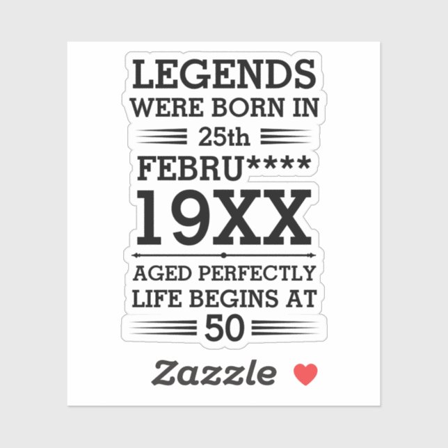 Adesivo As Legendas Personalizadas Eram Nasceres no Mês do (Folha)