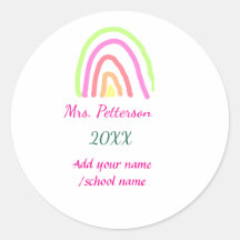 As listras coloridas do arco-íris adicionam o nome