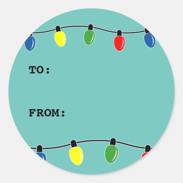 Adesivo As luzes da árvore de Natal personalizadas são fei (Frente)