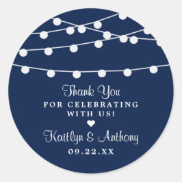 Adesivo As Luzes De Corda Na Coleção De Casamentos Azuis D