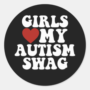 Adesivo As Meninas Amam Meu Estilo Autista Divertido Prese