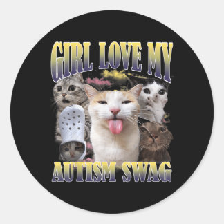 Adesivo As Meninas Amam Meu Estilo Autista Engraçado Meme 