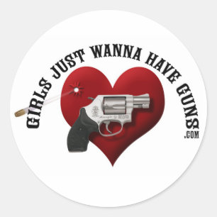 Adesivo As meninas apenas querem ter armas (a etiqueta)