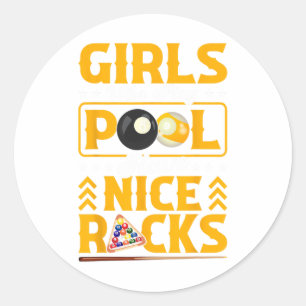 Adesivo As Meninas Que Jogam Piscina Têm Bons Racks Engraç