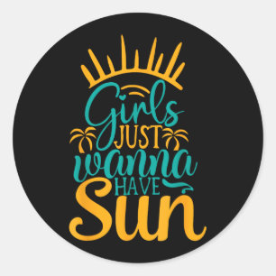 Adesivo As Meninas Só Querem Ter Sol de Verão