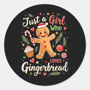 Adesivo As Mulheres Apenas Uma Menina Que Adora Gingerpão