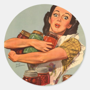 Adesivo As mulheres retros WW2 do vintage naturalmente eu