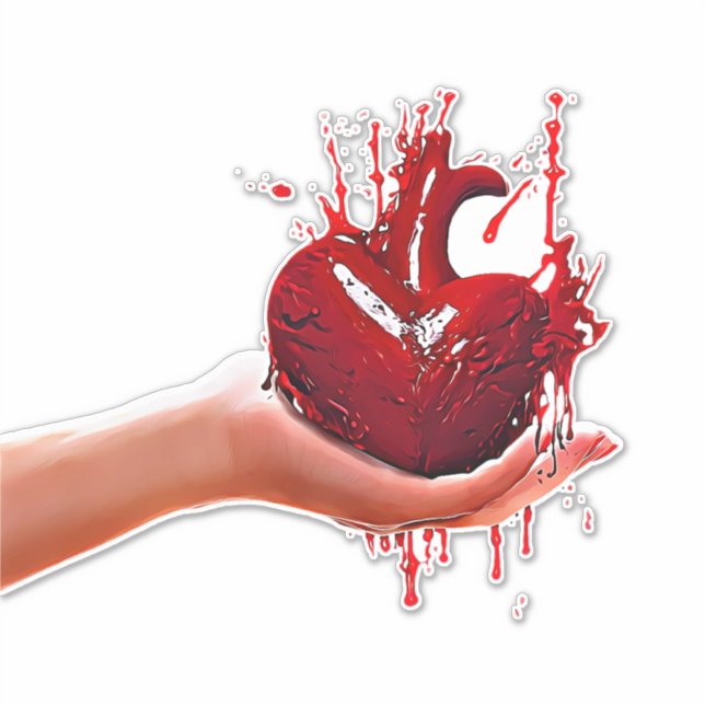 Adesivo As mulheres seguram a maldita Arte do gótico Cardí (Frente)