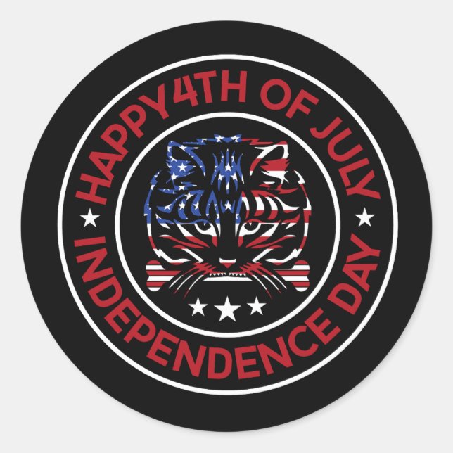 Adesivo As palavras 4 de julho (Frente)