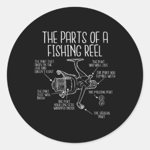 Adesivo As Partes De Uma Bobina De Pesca - Pesca Divertida