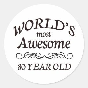 Adesivo As pessoas de 80 anos as mais impressionantes do
