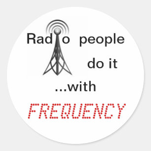 Adesivo As pessoas de rádio fazem-no com FREQÜÊNCIA