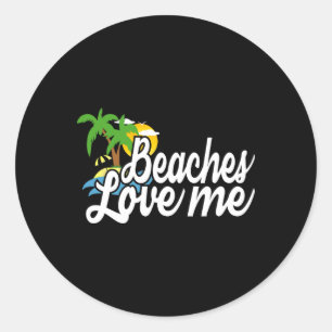 Adesivo As praias me amam de férias tropicais curiosas