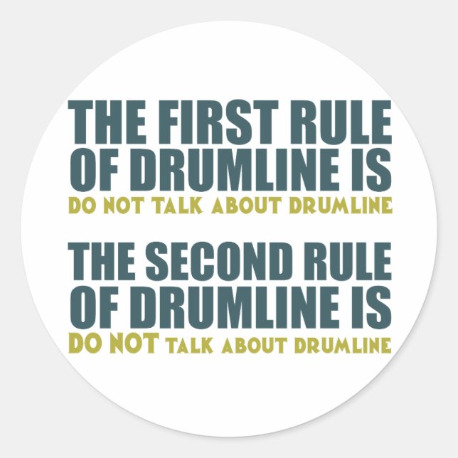 Adesivo As Regras da Linha de Drumline (Frente)