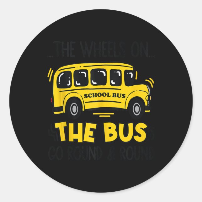 Adesivo As Rodas No Bus Toddler Crianças De Volta À Escola (Frente)