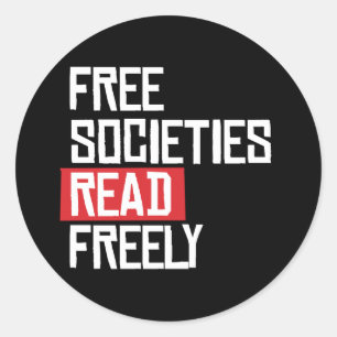 Adesivo As sociedades livres leem livremente