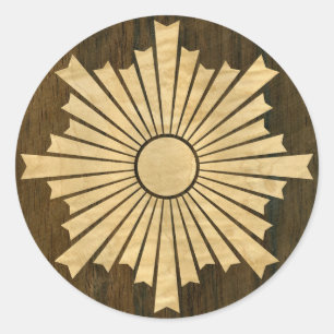 Adesivo Asahiko Kamon Japonês Crest Wood Veneza