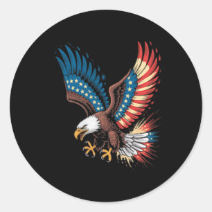 Adesivo Asas de Águia Americana Bandeira Americana Arte 4