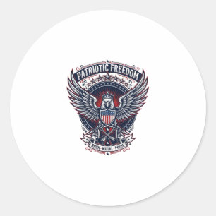Adesivo Asas de Metal Patriótico Música Patriota Rock Meta