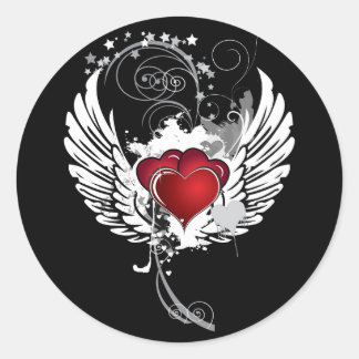 Adesivo Asas Grunge Hearts