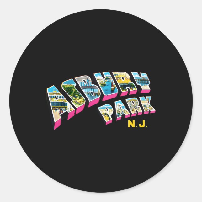 Adesivo Asbury Park New Jersey Nj (Frente)