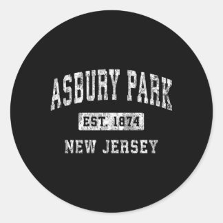 Adesivo Asbury Park New Jersey Nj Estabeleceu Esporte