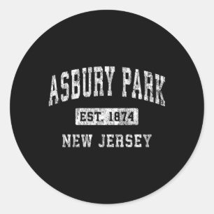 Adesivo Asbury Park New Jersey Nj Estabeleceu Esporte